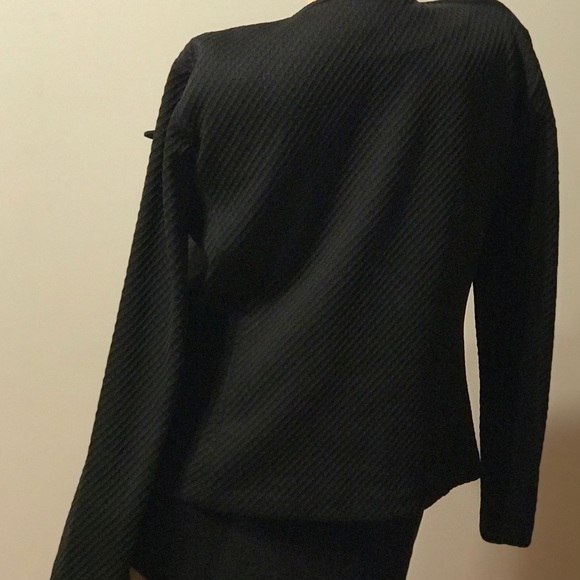 Alfani Long Sleeve Jacquard Zipper Front Jacket - Picture 5 of 5